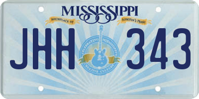 MS license plate JHH343