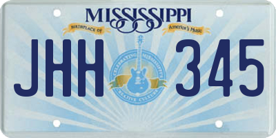 MS license plate JHH345