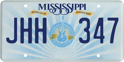MS license plate JHH347