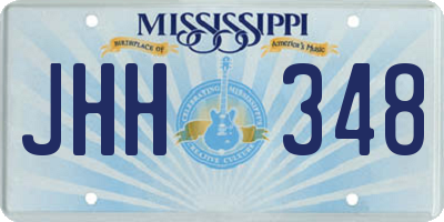 MS license plate JHH348