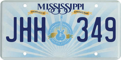 MS license plate JHH349