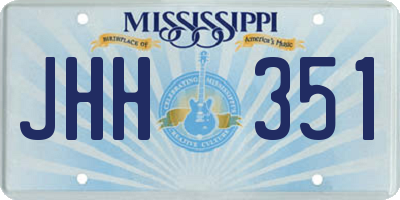 MS license plate JHH351