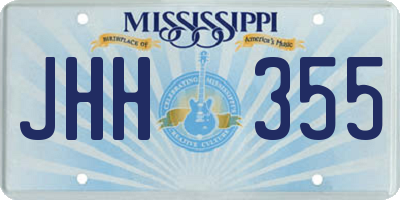 MS license plate JHH355
