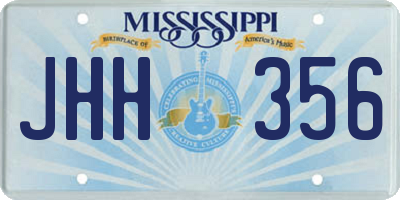 MS license plate JHH356