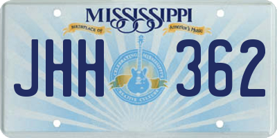 MS license plate JHH362