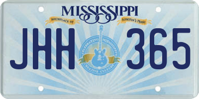 MS license plate JHH365