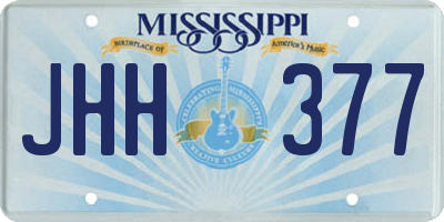 MS license plate JHH377