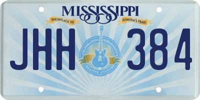 MS license plate JHH384