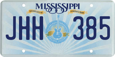 MS license plate JHH385