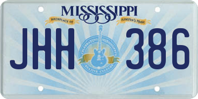 MS license plate JHH386