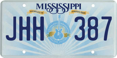 MS license plate JHH387