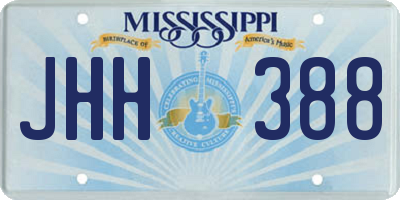 MS license plate JHH388