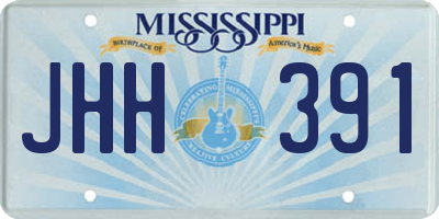 MS license plate JHH391