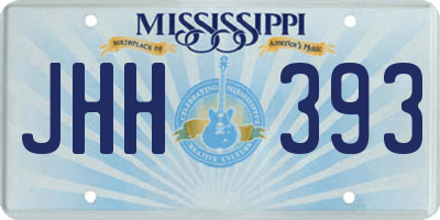 MS license plate JHH393