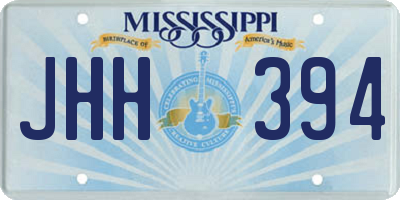 MS license plate JHH394