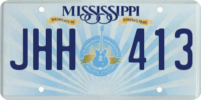 MS license plate JHH413