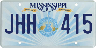 MS license plate JHH415