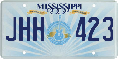 MS license plate JHH423