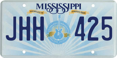 MS license plate JHH425
