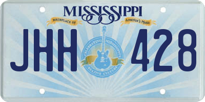 MS license plate JHH428