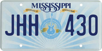 MS license plate JHH430