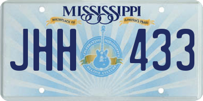 MS license plate JHH433