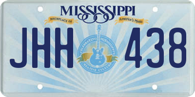 MS license plate JHH438