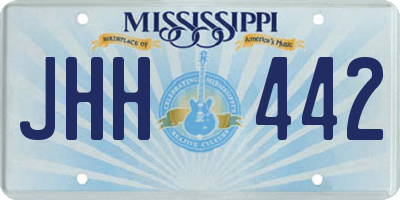 MS license plate JHH442