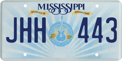 MS license plate JHH443