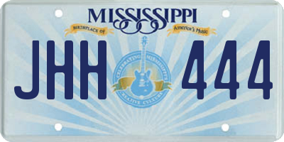 MS license plate JHH444