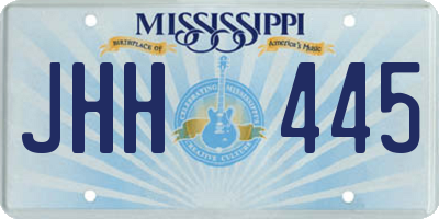 MS license plate JHH445