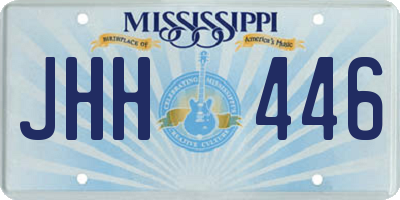 MS license plate JHH446