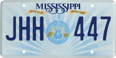MS license plate JHH447