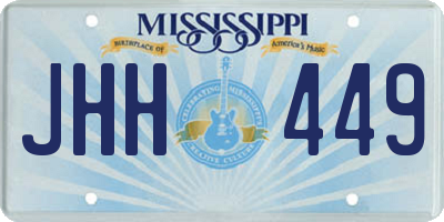 MS license plate JHH449