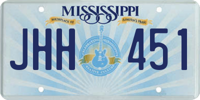 MS license plate JHH451
