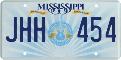 MS license plate JHH454