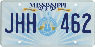 MS license plate JHH462