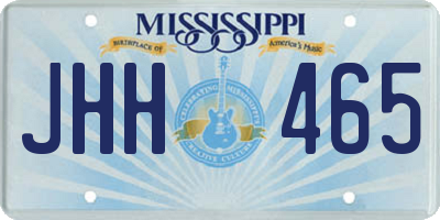 MS license plate JHH465