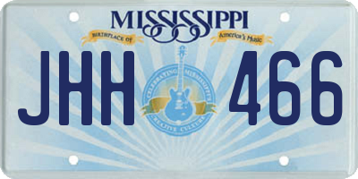 MS license plate JHH466