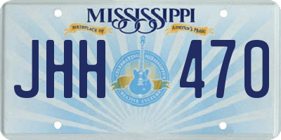 MS license plate JHH470