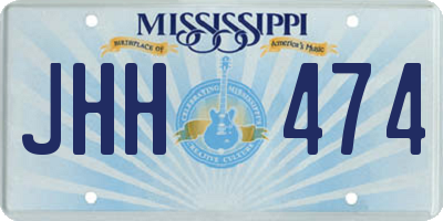 MS license plate JHH474