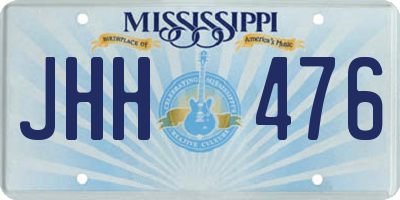 MS license plate JHH476
