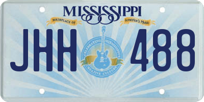 MS license plate JHH488