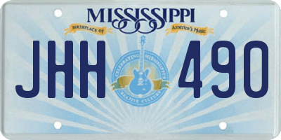 MS license plate JHH490