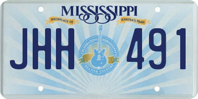 MS license plate JHH491