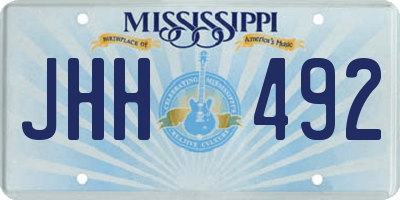 MS license plate JHH492