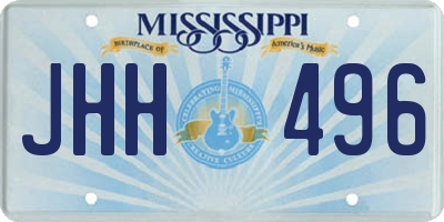 MS license plate JHH496