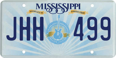 MS license plate JHH499