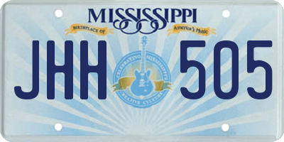 MS license plate JHH505