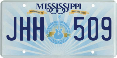 MS license plate JHH509